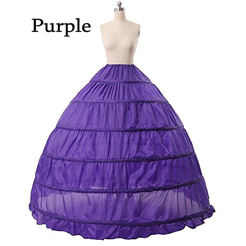 Enaguas blancas para vestido de novia, accesorios de novia, faldas crinolinas, 6 aros, novedad de: Morado
