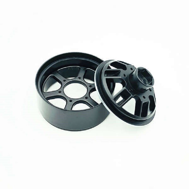 4Pcs Rc Rock Crawler Wheel Rim 1.9 Inch Beadlock For 1/10 Axial Scx10 90046 Tamiya Cc01 D90 D110 Tf2 Traxxas Trx-4(Black)