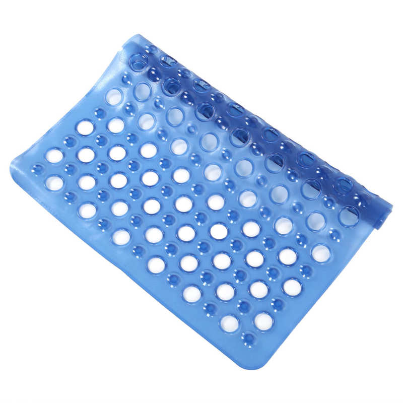 Reusable for Elderly Disabled Elderly Shower Mat Bathroom Silicone Bathtub Floor Non-Slip Mat with Suction Cup Blue Couches