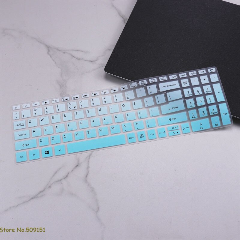 Dla Acer Aspire 7 A715-74G 2020 A715 74G 2020 a715-74g-5017 15.6 cal silikonowy Notebook Laptop klawiatura Protector skóry pokrywa: Gradual Skyblue