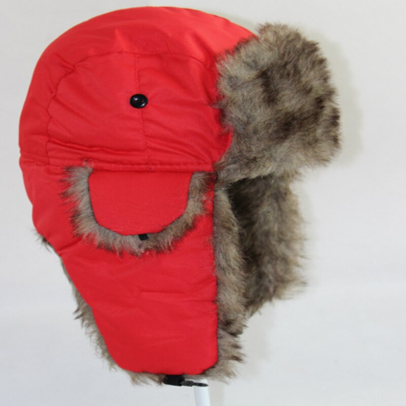 Ushanka-gorros con orejeras para hombre y mujer, gorro cálido ruso con orejeras, cazador piel, a prueba de agua, sombrero de esquí, Unisex: C