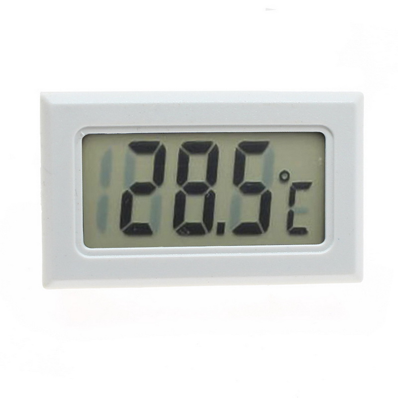 Didihou digitalt lcd-termometer temperaturmåler akvarietermometer med sonde: Hvid trådløs