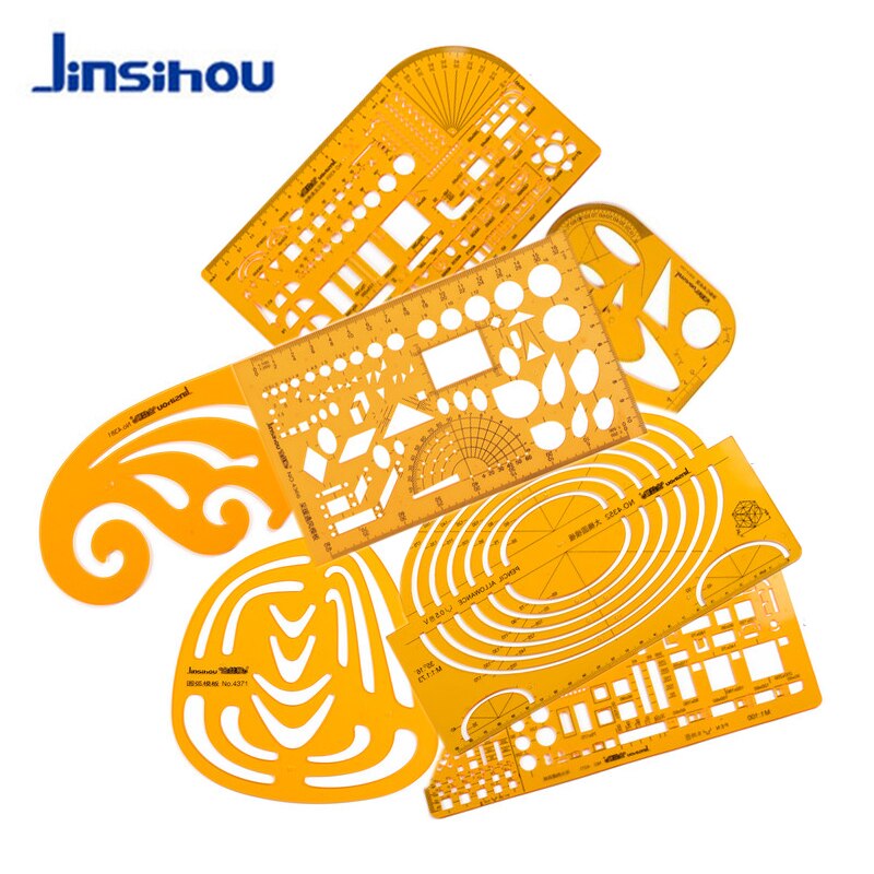 Jinsihou Drawing Template/Stencil Soft Ruler K Resin Architect/Construction/Geometry/Math/Furniture/Curve/Round Symbols Tool