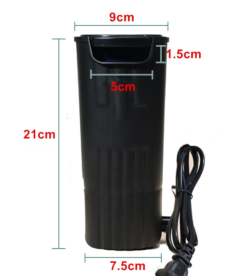 5w plastic laagwater aquarium interne filter aquarium hangende waterval filter watercirculatie voor vissen schildpad reptielen