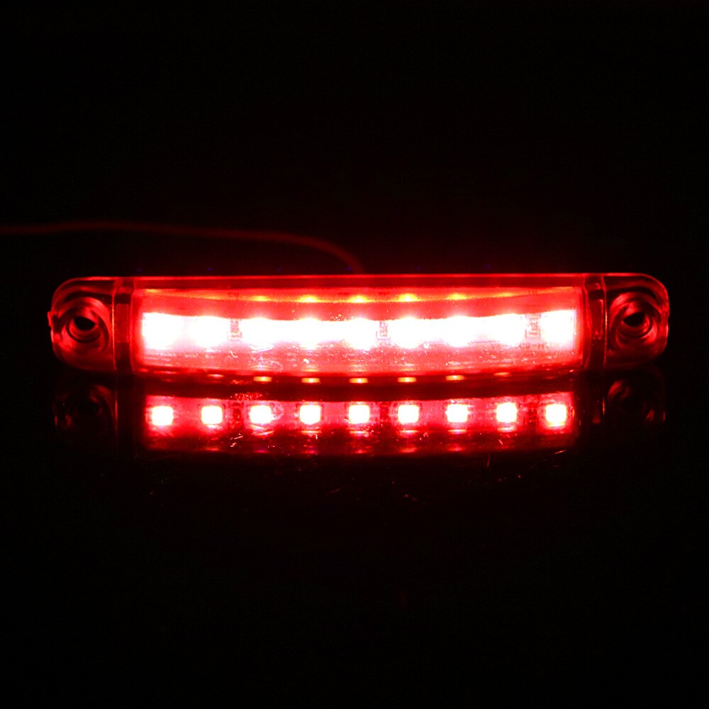 Parking Lights 20Pcs/set For Bus Truck Trailer Tail indicators Red 9 LED 24V Lamps Parking Lights Side Marker Lights