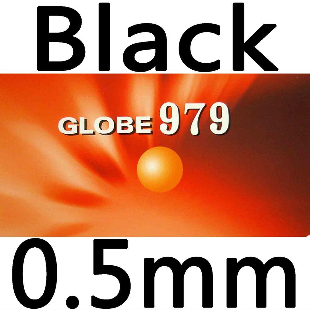 Original Globe 979 long pips out table tennis rubber with soft sponge for racket paddle ping pong: Black 0.5mm