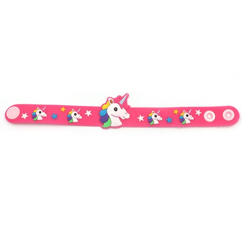 Kid Kinderen Meisje Jongen Ster Afdrukken Kleurrijke Eenhoorn Polsband Flexibele Wrap Slap Armband Dier Enfant Bangle: RH