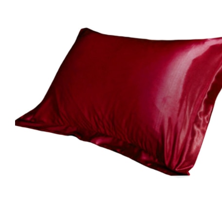 1pc ren emulering silke satin pudebetræk enkelt pudebetræk flerfarvet 48*74cm: Burgunder