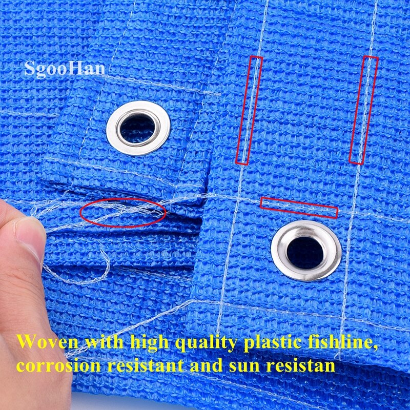 Hi Blue HDPE Anti-UV Sun Shading Net Outdoor Awning Balcony Sun-Proof Succulent Plant Sunshade Net Swimming Pool Cover