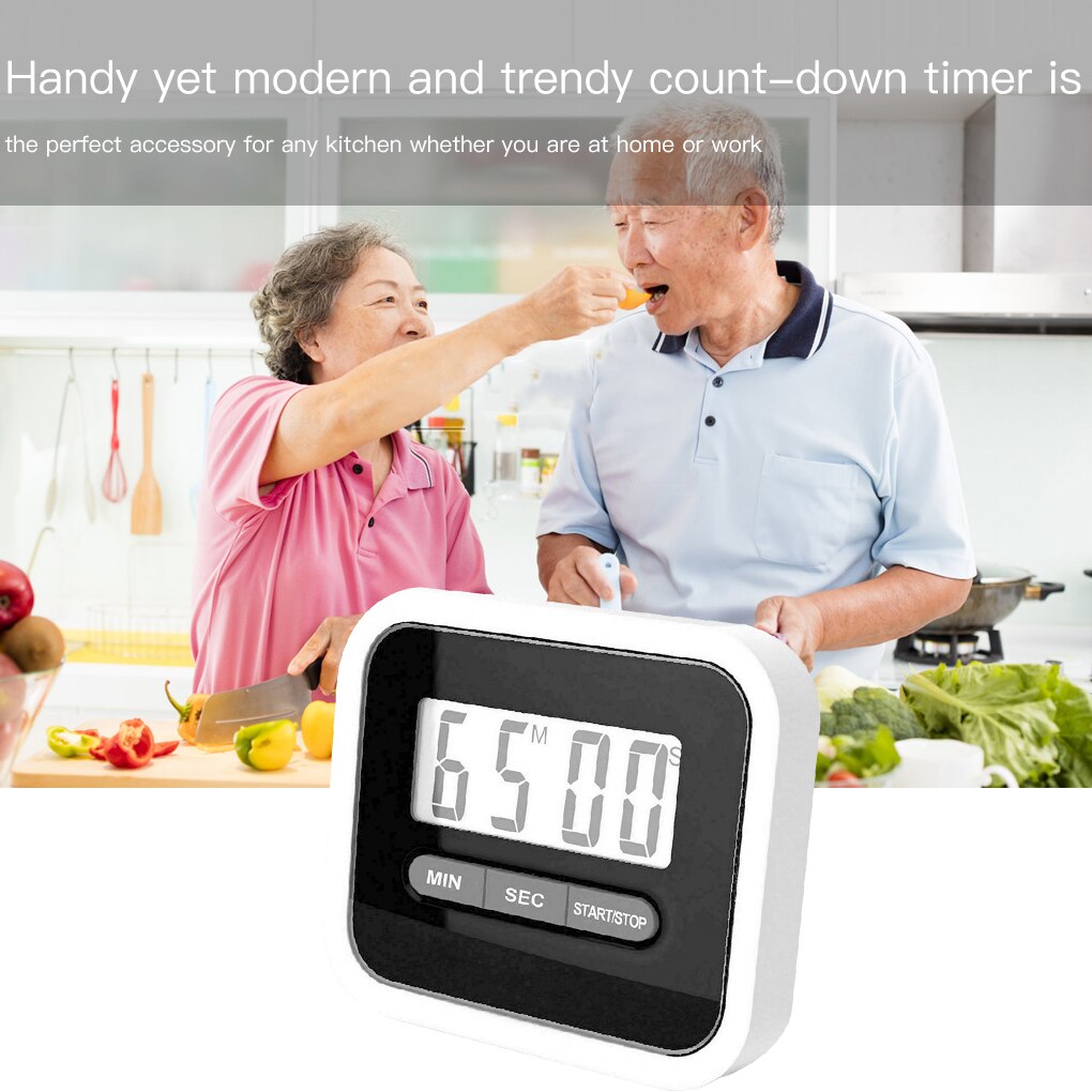 LCD Digital Display Timer Multifunctional Portable Kitchen Timer With Alarm Countdown Function Cook Timer 0-99:59
