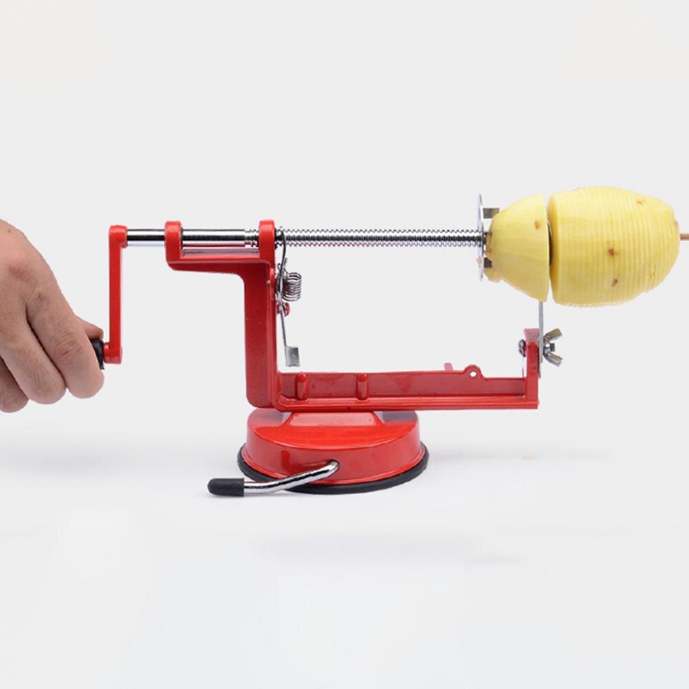 Potato Slicer Red Manual Potato Slicer Sturdy Stable Efficient Portable Potato Cutter