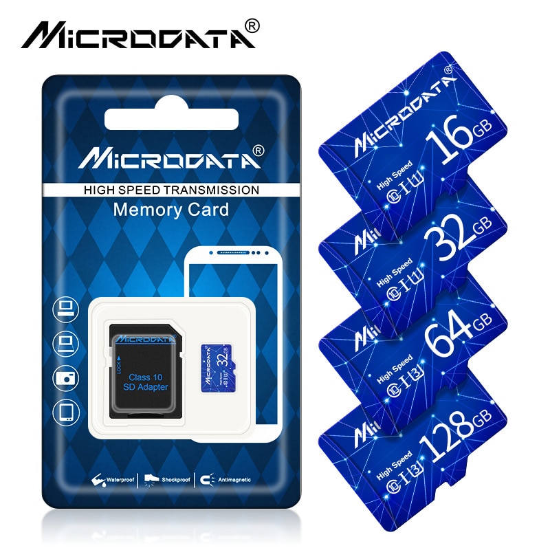 Micro sd-kort 32gb 64gb klass 10 minneskort 16gb 128gb microsd cartao de memoria mini tf-kort