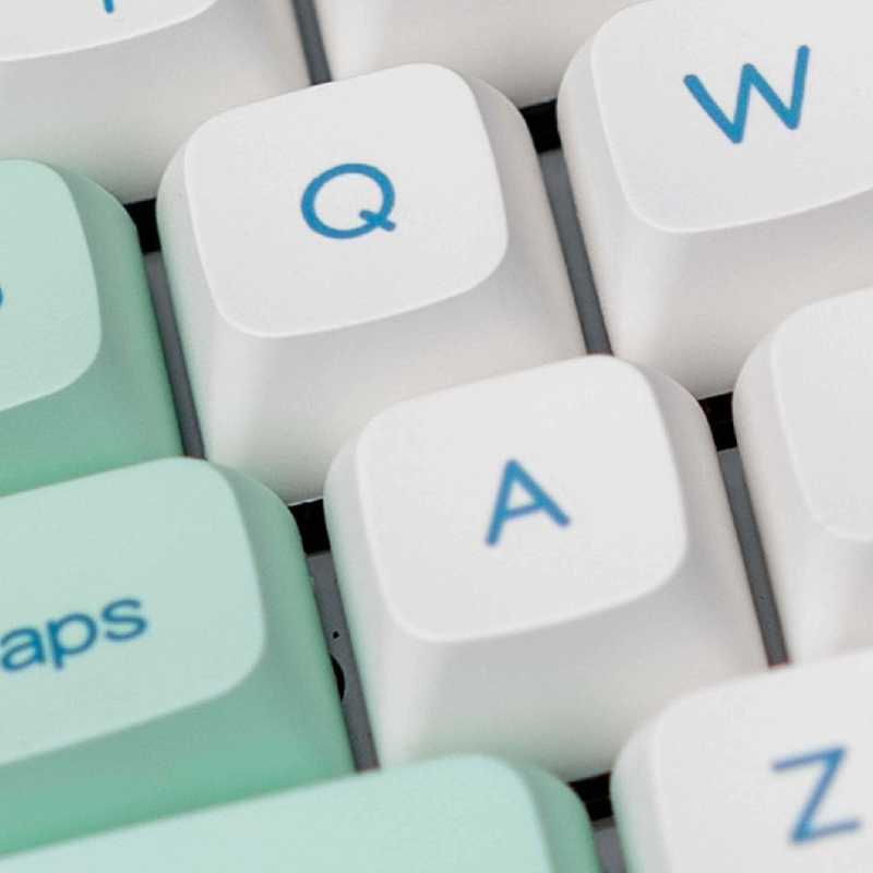 Keycaps only,133Keys Minimalist Ice Mint Keycap XDA Profile Dye-Sub Keycap for cherry Switch