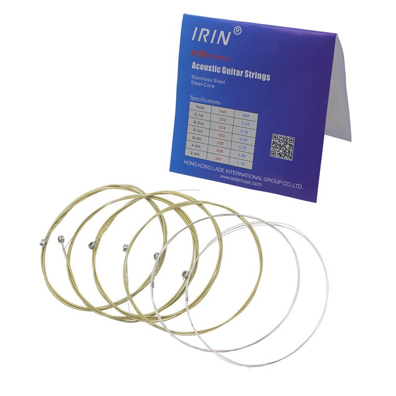 IRIN Folk Guitar String A100 Stainless Steel Mercerized String Instrument