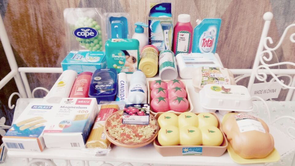 2 sztuk/partia śliczne miniaturowe supermarket żywności 1/6 skala miniaturowe supermarket drink dla 1/6 blyth azone bjd Dollhouse accessroies