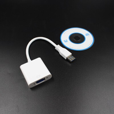 USB 3.0 Naar VGA Adapter Kabel Externe Grafische Kaart Video Multi-display Adapter Converter Voor PC Laptop Windows 7 8 10: WHITE