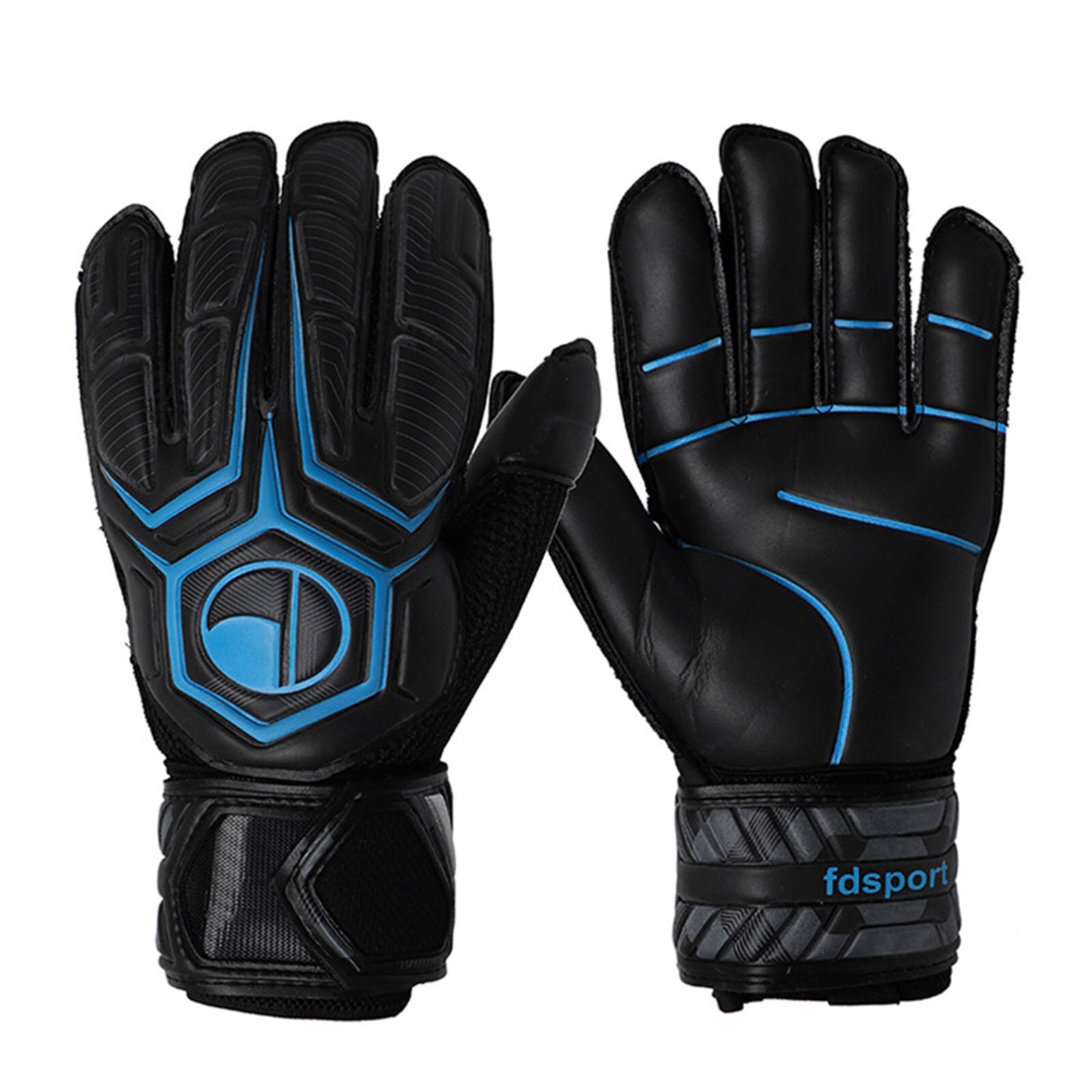 Outdoor Gloves Mamba Goalkeeper Gloves Finger Spine Protection Boys For Women Latex Girls Premium Latex Palm & Back Hand: Blue / 8 Code 24x14x6cm