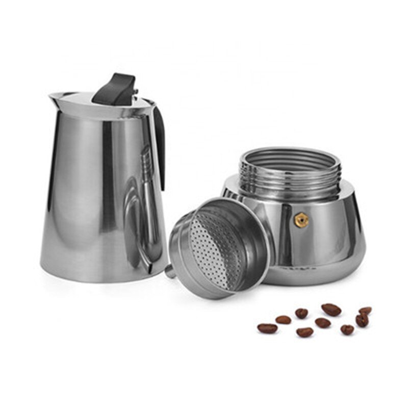 Stainless Steel Italian Moka Pot Coffee Pot European Concentrated French Coffee Pot Drink Tool Cafetiere Latte Stovetop