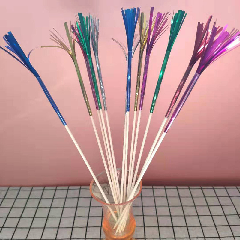 100 Pieces Disposable Fruit Dessert Sticks Party Tableware Cocktail Picks Fireworks Cake Topper Toothpicks For Wedding Decor