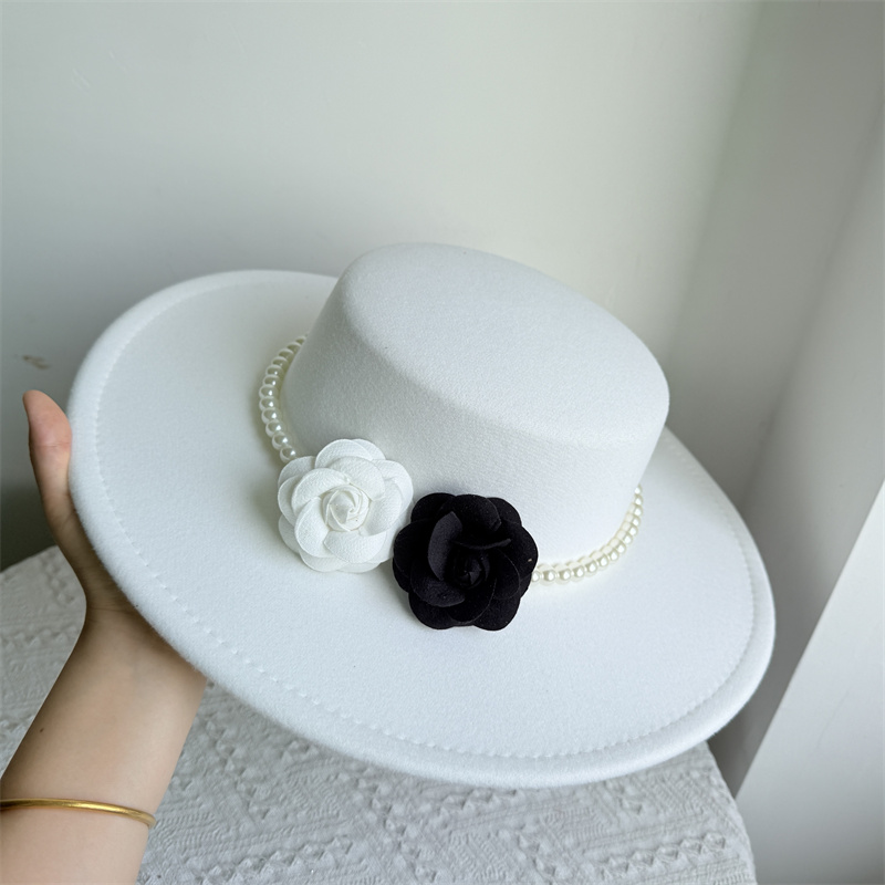 Fedora's met 9 cm rand, platte hoed met brede rand, panamese dames heren jazzhoed, kerkhoed, Britse dames fedora's, herenhoed