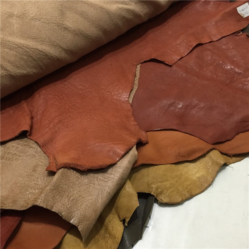 Real Leather Natuur Schapenhuid Hoge End Eerste Laag Schapenvacht Handgemaakte Diy Lederen Lederen Stoffen Hele Stuk