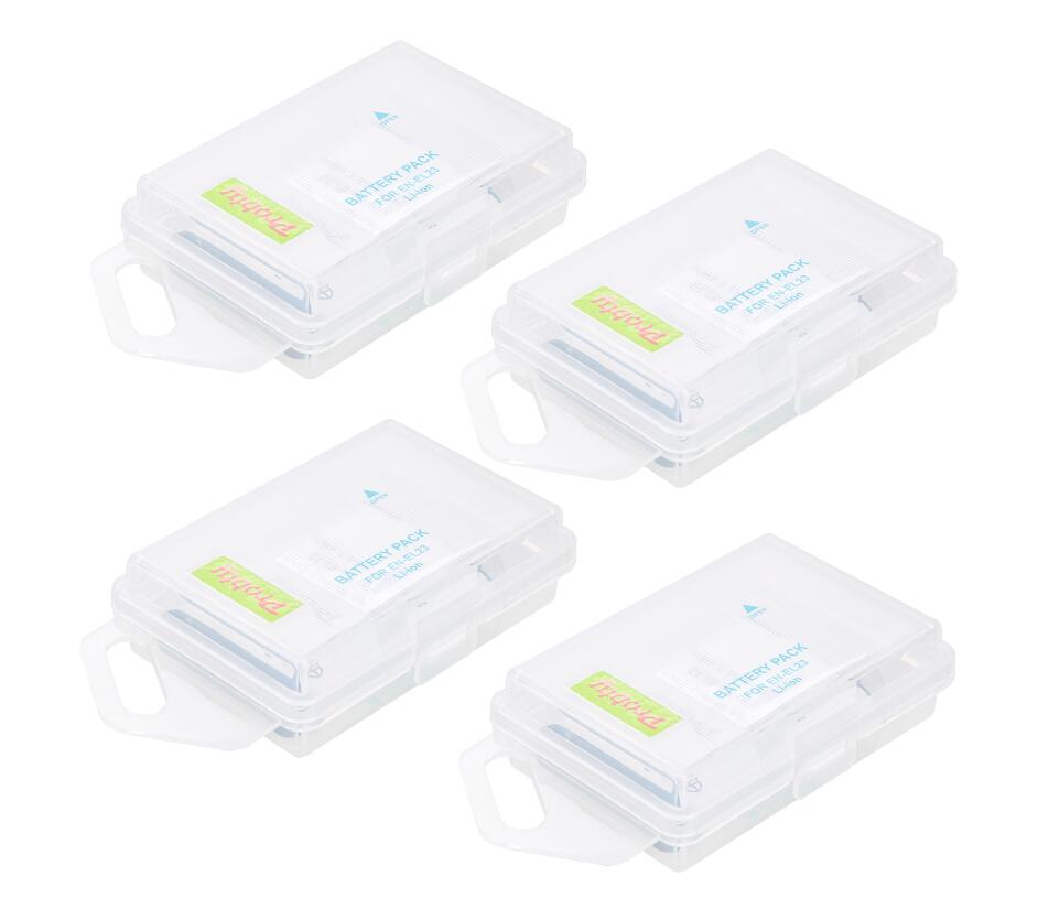 Batterie EN-EL23 ou double chargeur pour Nikon Coolpix B700 P600 P610s P900s S810c: 4 Pcs Battery