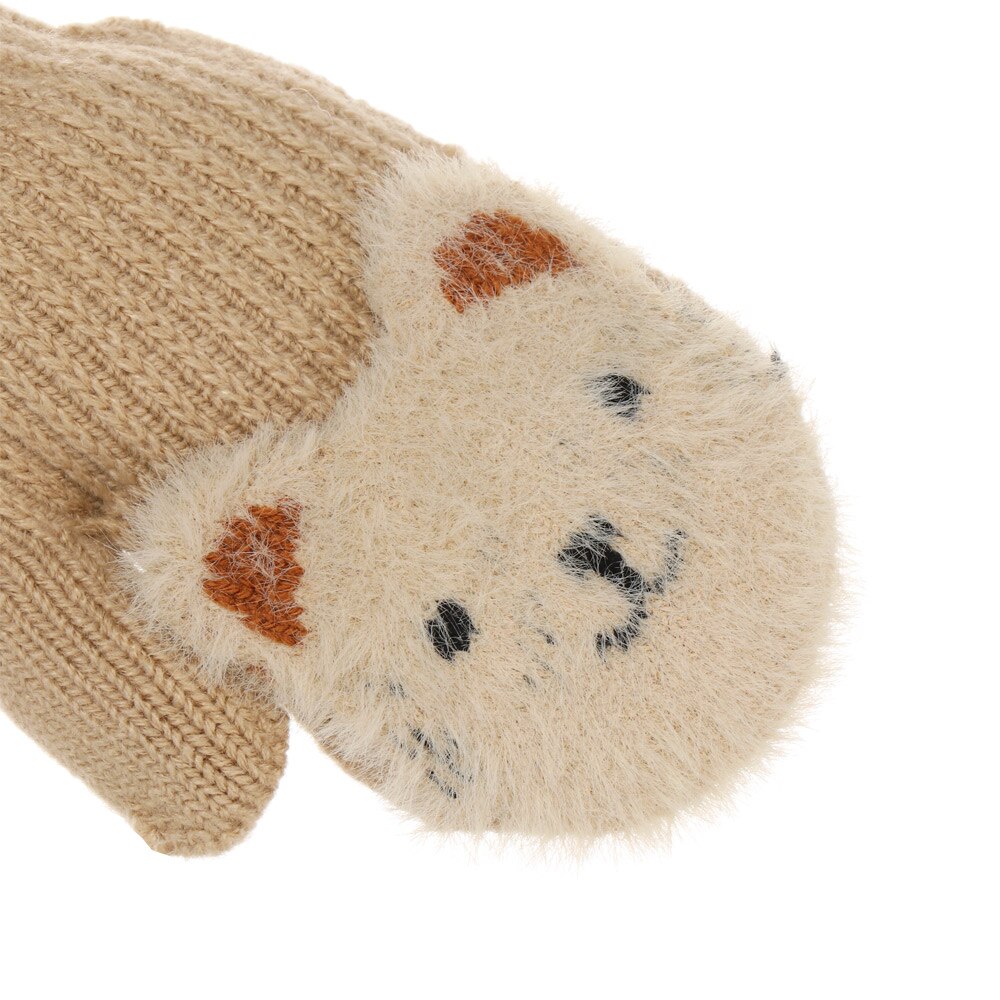 Guantes elásticos de punto gruesos y cálidos para niños de 2 a 7 años, con bonitos dibujos animados, para invierno