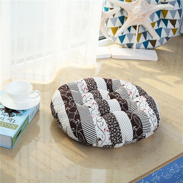 40Cm Modern Lounger Minimalism Floor Cushions Round Comfortable Print Flower Seat For Kids Home Office Soft Pillow: 4