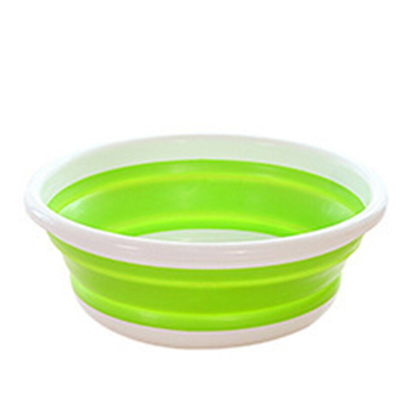 Folding Basin Extra Large -Resistant Plastic Basin Portable Travel Washbasin: Green Mini