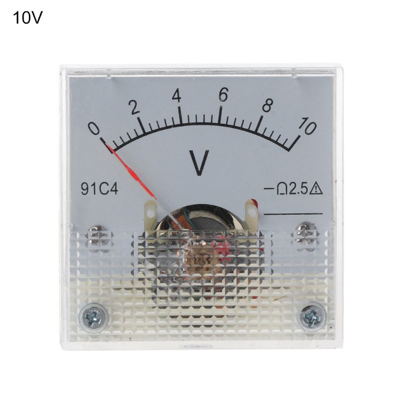 1pc DC Voltmeter Analog Panel Spannung Meter Mechanische Zeiger Typ Mechanische Spannung Meter 3/5/10/15/20/30/50/ 100/150/250V: 10V
