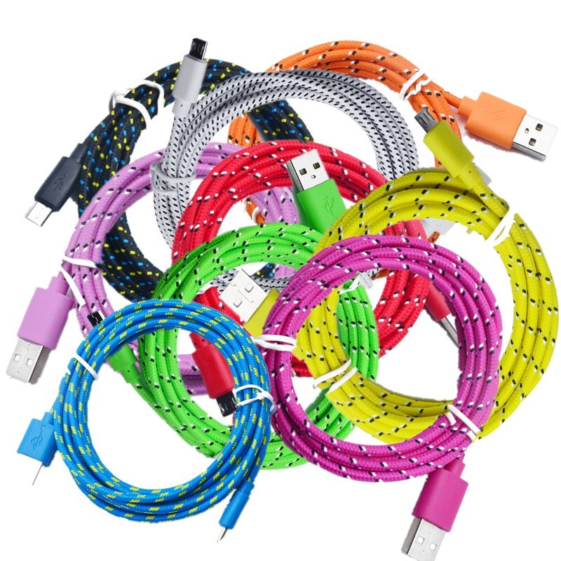 Voor iphone 5 5 S 5C SE 6 6 S 7 8 Plus Nylon Gevlochten Micro USB Datakabel snelle Oplader Draad voor apple iphone X XS Max XR Mobiele telefoon