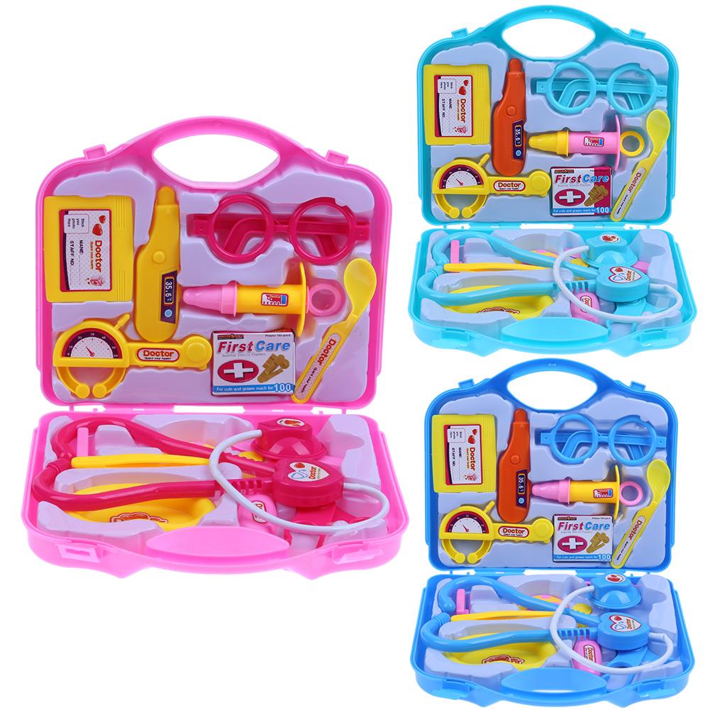 15 Stks/set Kinderen Pretend Play Speelgoed Set Kids Draagbare Arts Verpleegkundige Koffer Medische Kit Play Arts Speelgoed Kinderen Educatieve Rol