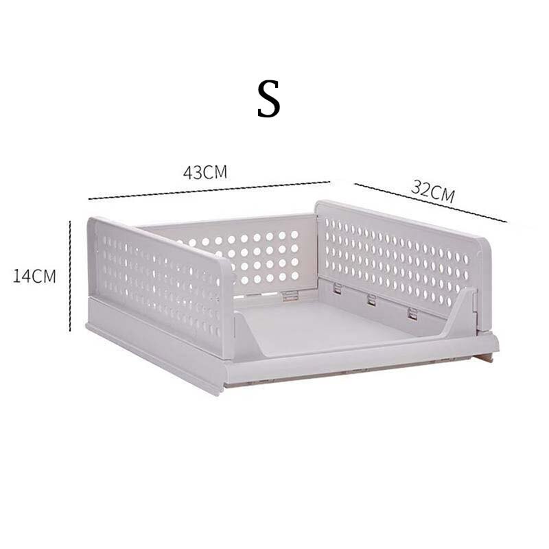 Foldable Drawer Closet Organizer Multifunction Separated Wardrobe Clothes Underwear Bra Socks Stackable Storage Box Home Items: C-S