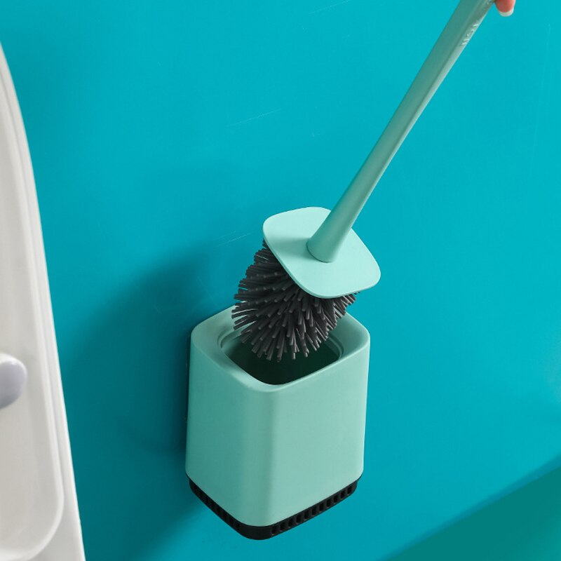 Terup Tpr Toiletborstel Lange Steel Zachte Rubberen Wc Borstel Met Base Badkamer Schoonmaken Tool Thuis Bad Accessoires