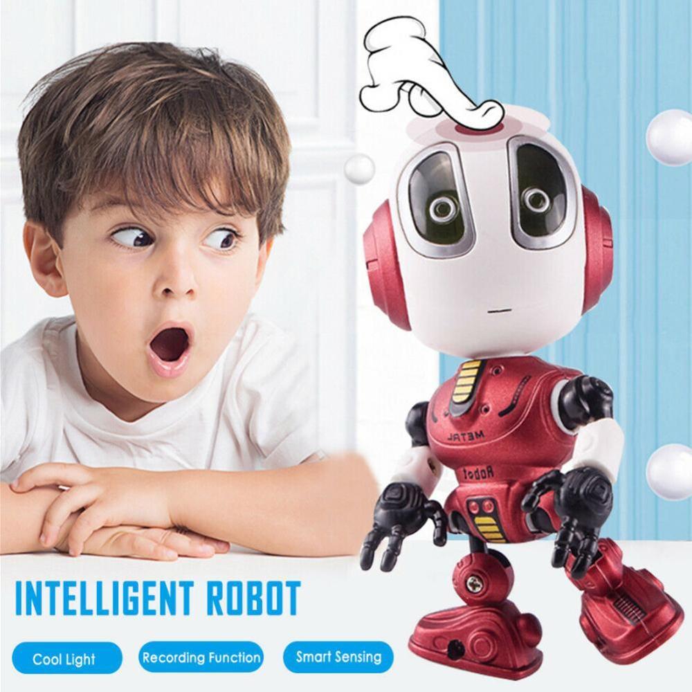 RC Legering Robot Sensing LED Ogen Smart Voice DIY Body multifunctionele Muziek Model Speelgoed Kinderen Speelgoed Legering robot Jongens Zoals