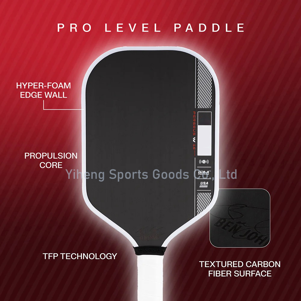 2025 Perseus4 Profi ben JOHNS TFP-Schaumstofffüllung, 14 mm, 16 mm Dicke, Gen4-Kern, thermogefüllt Toray T700 Carbonfaser-Pickleball-Paddel