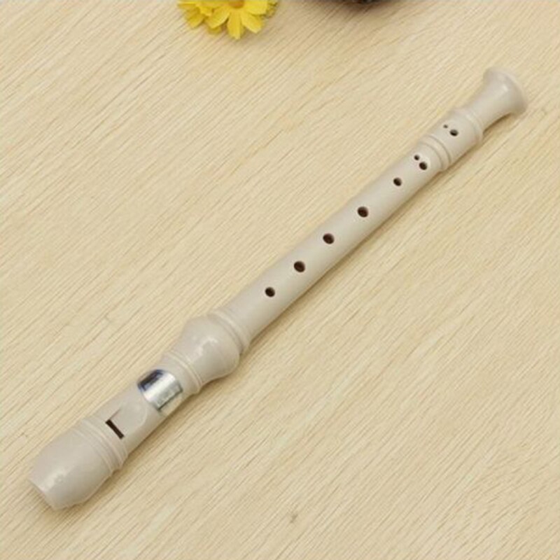 C Key Soprano Recorder ABS Soprano Descant Recorder Clarinet 8 Holes German Style with Fingering Chart Cleaning Stick for Kids: White