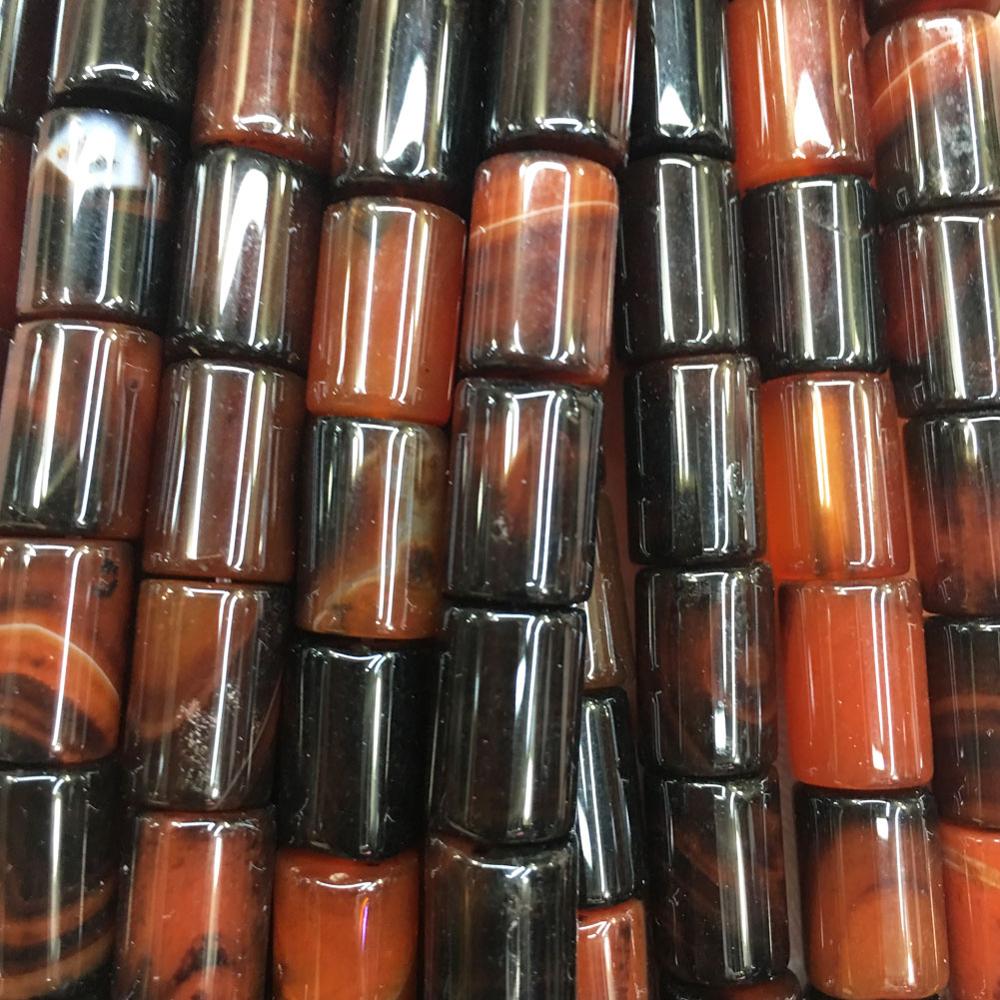 Free shippping jewelry Colorful Carnelian Cylinder Loose Beads Jewelry WFH702: Dream G8879