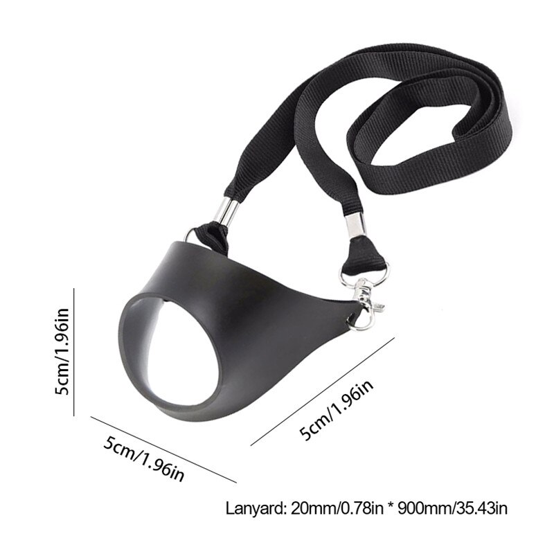 1PC Strap Wine Sling Yoke Glass Holder Support Neck Strap for Birthday Cocktail Party Bar Tools Portable Black Wine Glass Holder