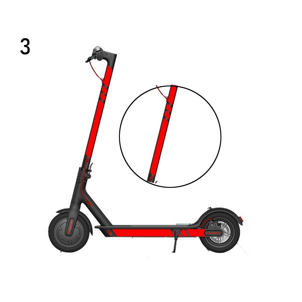 1 Set 20 Colors Reflective Styling Stickers Xiaomi Mijia M365 Night Safety Decal Skateboard Warning Strip Electric Scooter Parts: 03