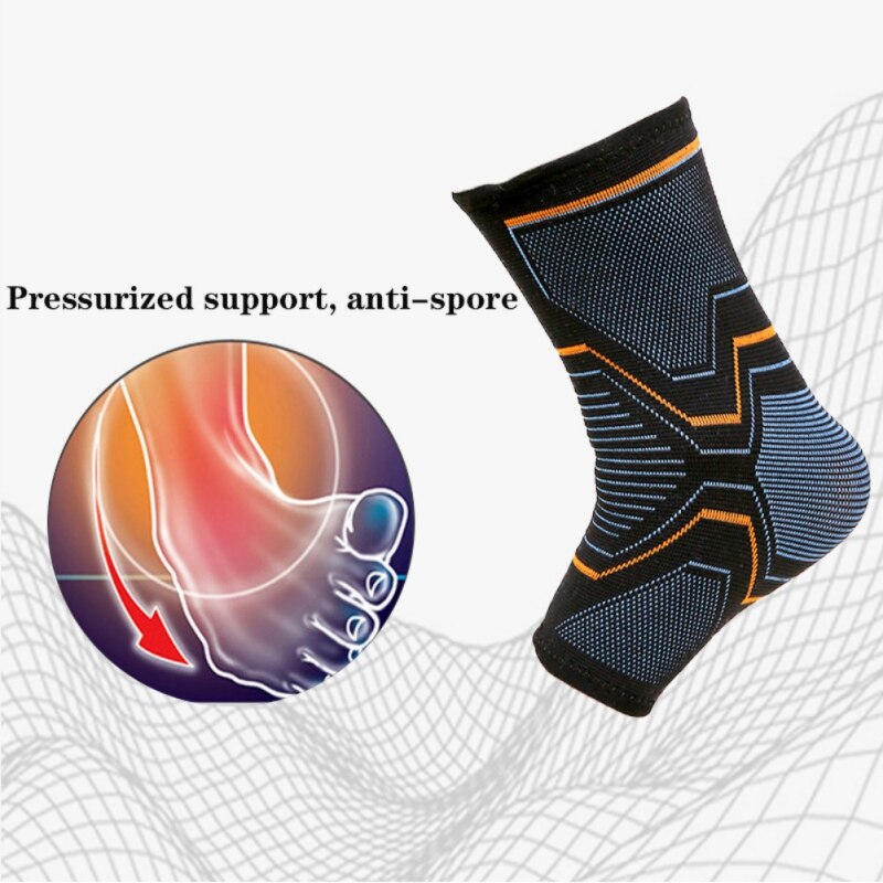 1Pcs Elastische Gebreide Sport Enkel Ondersteuning Brace Nylon Fietsen Yoga Basketbal Volleybal Unisex Voet Joint Enkel Protector
