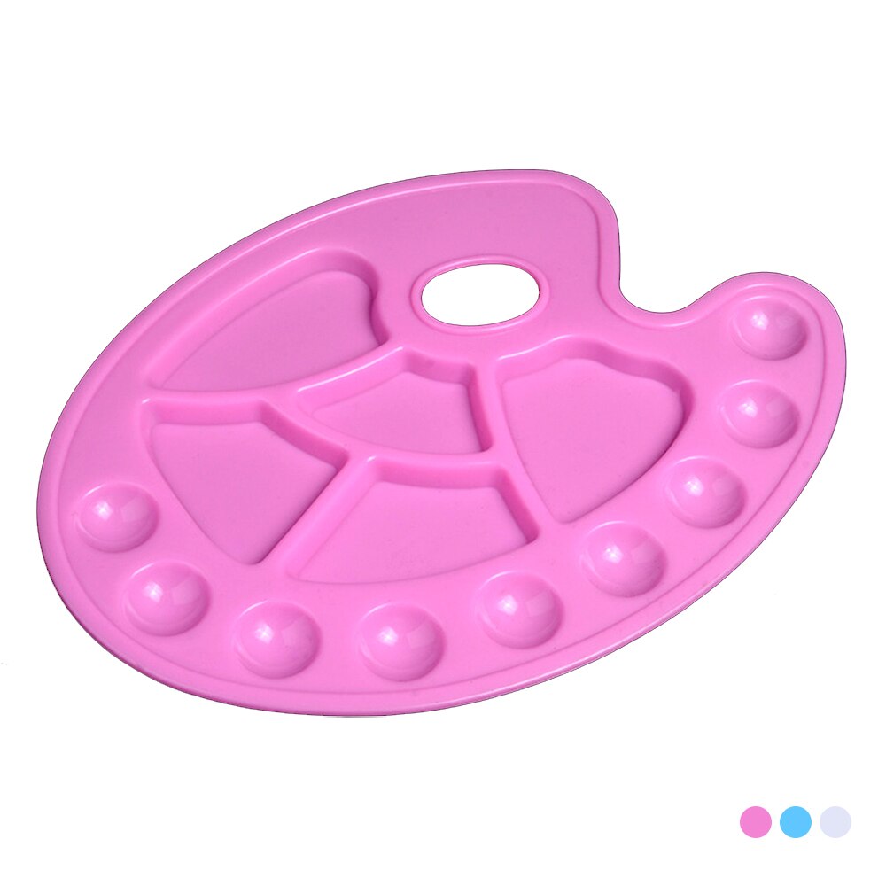 Paleta de plástico para pintura, bandeja grande con orificio para el pulgar para suministros de arte, sujeción y mezcla de colores, aceite acrílico, artesanía, pintura artística DIY