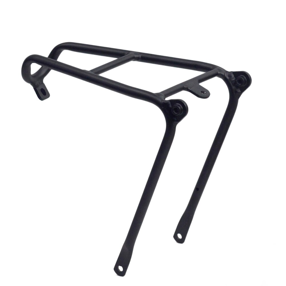 Bicycle Alloy Rear Shelf Q Rack With Easywheels for Brompton 3SIXTY PIKES Folding Bike Lightweight Rear Rack 150g: Black Rack