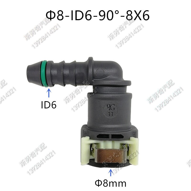 Línea de combustible D8 ID6, conector hembra rápido, filtro de gasolina, filtro de combustible para Peugeot y Citroen, 10 Uds. Por lote: B