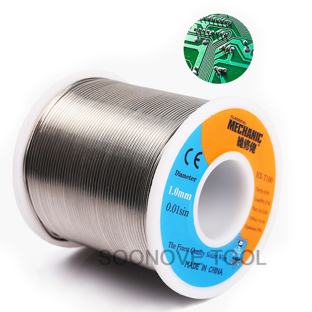 MECHANIC 500g sn63%pb37% High Purity Solder Silk Low Fusion Spot Rosin Flux Solder Wire 0.5/0.6/0.8/1.0/1.2mm For BGA Welding