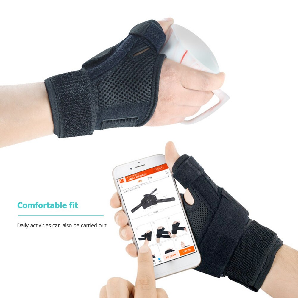 Verstelbare Elastische Twee-weg Duim Stabilisator Vinger Ondersteuning Pols Band Brace Spalk Pols Hand Protector Bandage