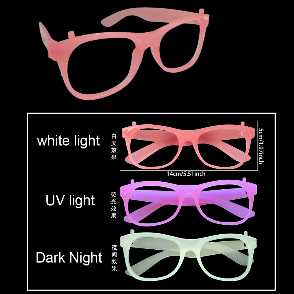 Selvlysende briller neonfargeskiftende briller lysende rekvisitter fluorescerende temafest uv-glød festdekorasjonsutstyr: Mintgrønn