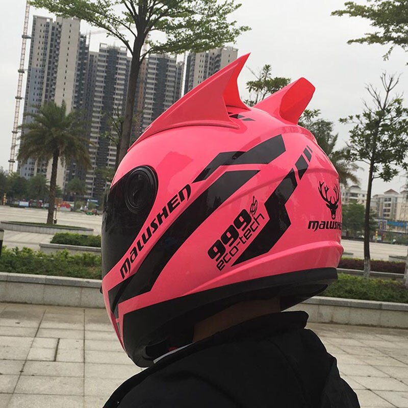 Malushen Motorhelm Motorcross Apparatuur Beschermen Oor Helm Persoonlijkheid Volledige Gezicht Motor Helm Met Bril