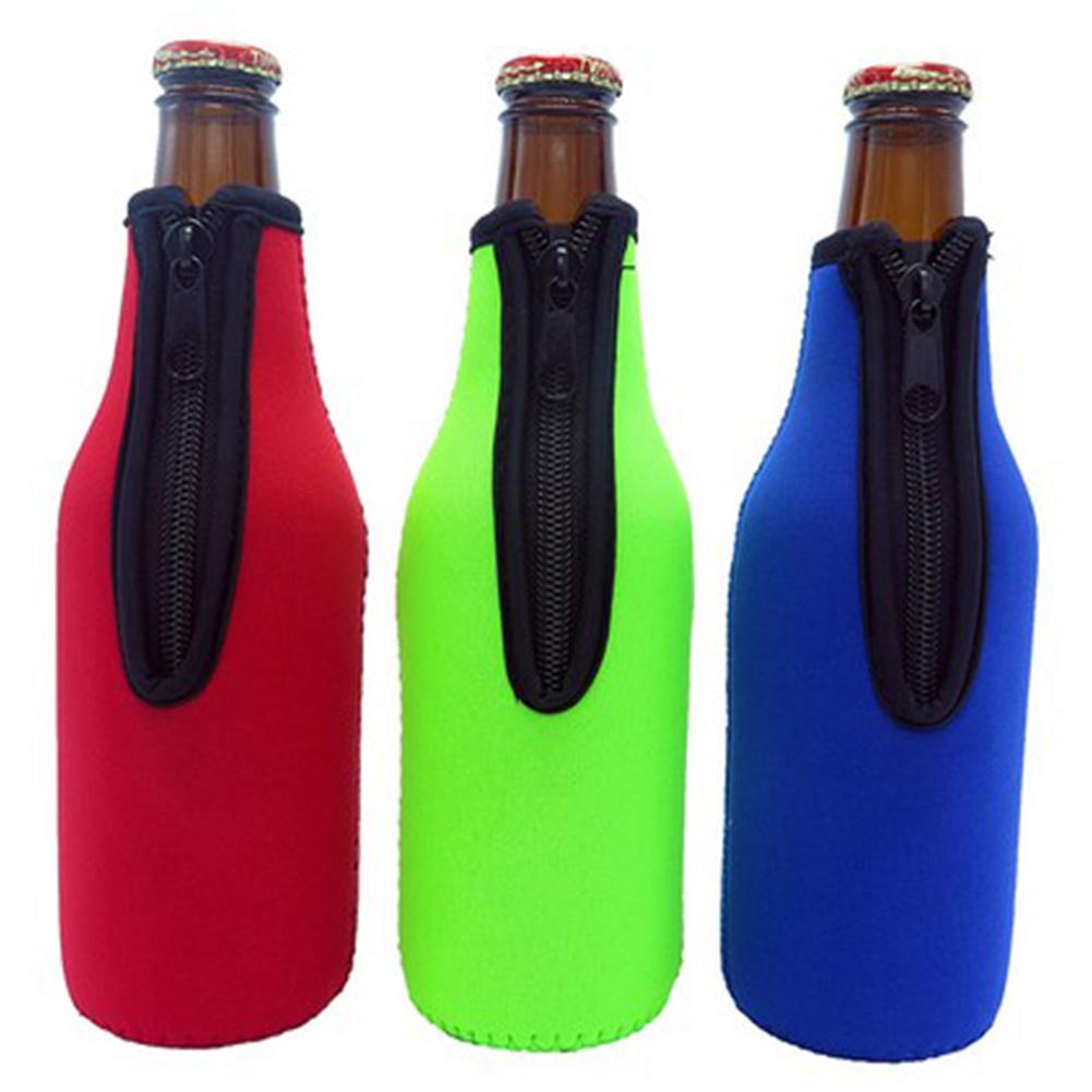 330ml Zip Beer Bottle Sleeves Holder Thick Home Bar Neoprene Insulated Cover