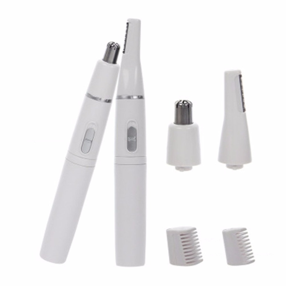 2-In-1 Facial Hair Trimmer Neus Oor Haar Scheerapparaat Trimmer Wenkbrauw Schraper Veilig Gezichtsverzorging Scheermes Reiniger voor Mannen Vrouwen